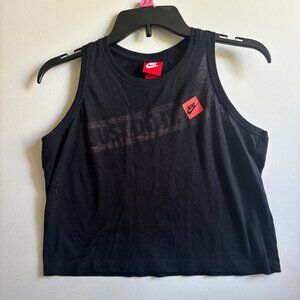 Nike “Just Do It” Black Cropped Tank Top